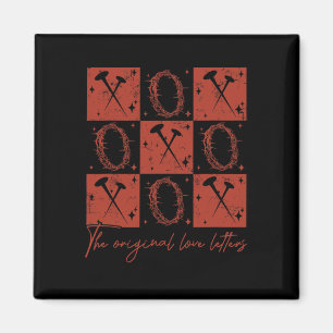 Retro Checked Valentine Xoxo The Original Love Let Magnet