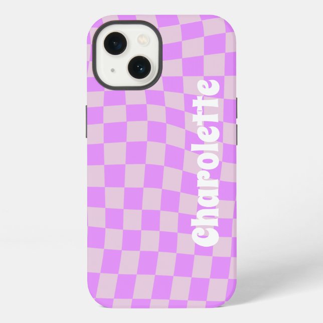 retro checker pattern Case-Mate iPhone case (Back)