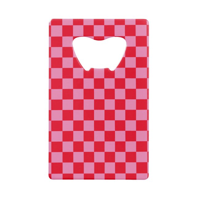 Retro Checkerboard Checkered Pattern Pink Orange (Front)