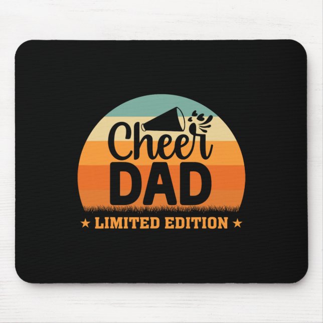 Retro Cheer Dad Limited Edition Cheerleading Fathe Mouse Pad (Front)