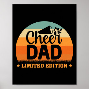 Retro Cheer Dad Limited Edition Cheerleading Fathe Poster