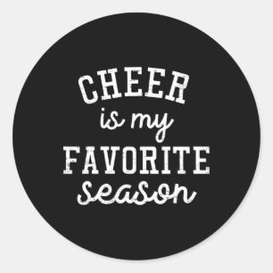 Retro Cheer Is My Favourite Season Cheerleading Co Classic Round Sticker