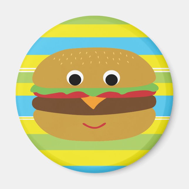 Retro Cheeseburger Magnet (Front)