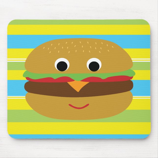 Retro Cheeseburger Mouse Pad (Front)