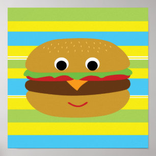 Retro Cheeseburger Poster