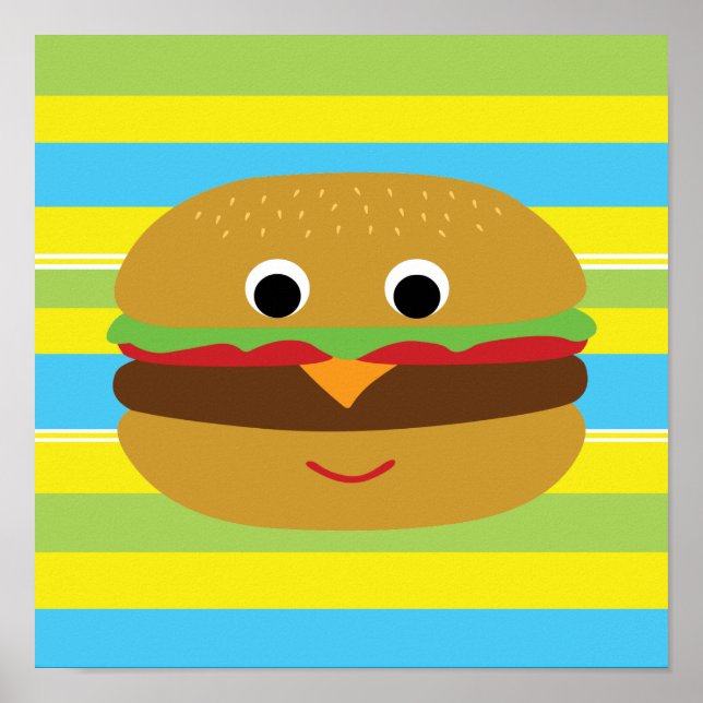 Retro Cheeseburger Poster (Front)