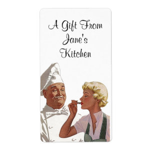 Retro Chef Labels Label Gifts from Kitchen Gifting