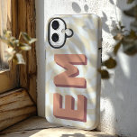 Retro Chequerboard Aesthetic Monogram iPhone 16 Case<br><div class="desc">Enhance your iPhone 16 Pro Max with this bold, personalised case featuring a trendy chequerboard pattern. With the option to add two initials—your first and last name—it’s designed to give your device a personal touch while making a strong style statement. The chequerboard design brings a modern, playful feel, making your...</div>