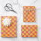 Retro Chequerboard Pattern Bright Yellow Orange 
