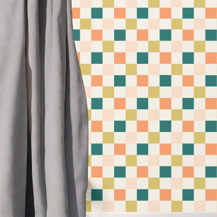 Retro Chequerboard Pattern Wallpaper
