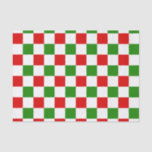 Retro Chequerboard Red and Green Christmas  Tissue Paper<br><div class="desc">Retro Chequerboard Chequered Board Red and Green Christmas Gift Tissue Paper!</div>