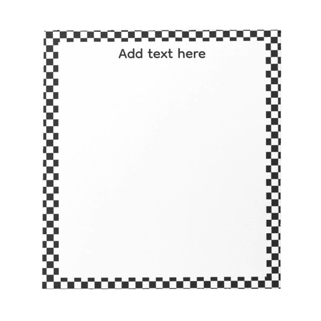 Retro Chequerboard To-Do List Notepad | Aesthetic  (Front)
