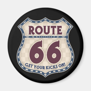 Retro Chequered 66 Magnet