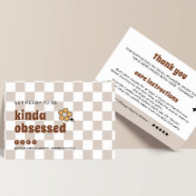 Retro Chequered Candle Care 