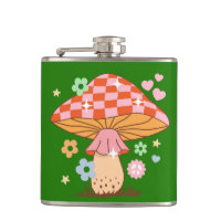 Retro Chequered Mushroom Disco Ball Hippie