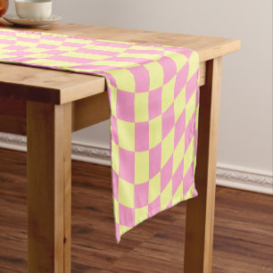 Retro Chequered pattern Short Table Runner