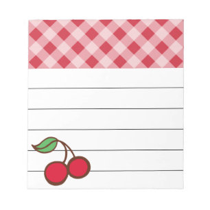 Retro Cherry Kitchen  Notepad Gift