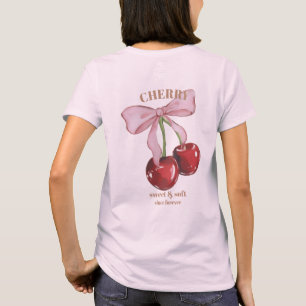 Retro Cherry Sweet & Soft Since Forever Slogan T-Shirt