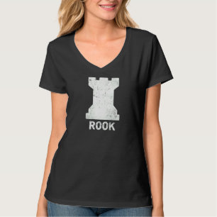 Retro Chess Piece Castle Chess Club Castle White C T-Shirt