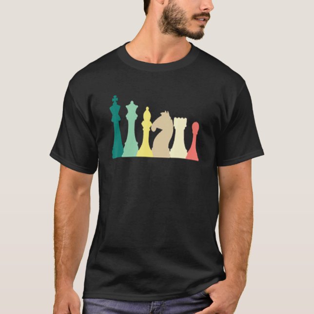 Retro Chess Vintage Chess Chess Board Tee (Front)