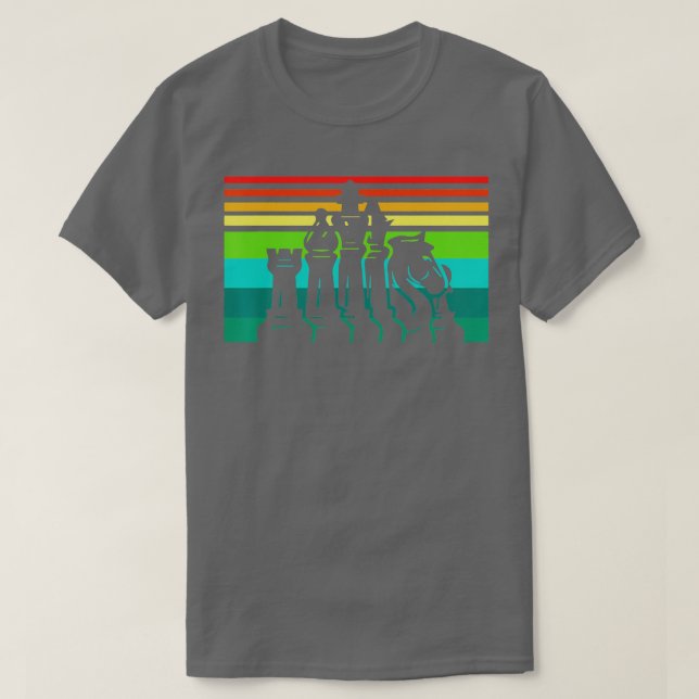 Retro Chess Vintage Chess Player T-Shirt (Design Front)