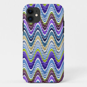 Retro Chevron and Wavy Stripes Pattern Case-Mate iPhone Case