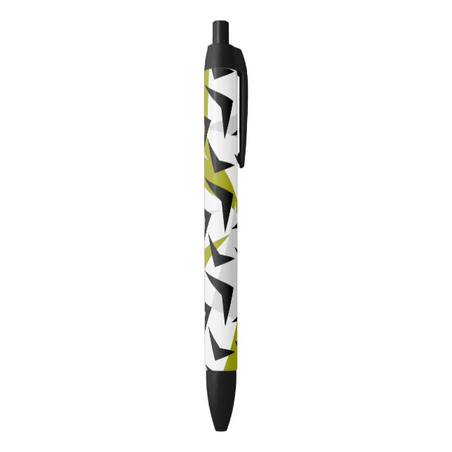 Retro Chevrons Black Ink Pen (Bottom (Vertical))