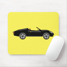 Retro Chic Black Car With Yellow BG
