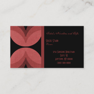 Retro Chic Business Card, Crimson Card