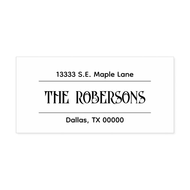 Retro Chic Family Return Address Self-inking Stamp (Design)