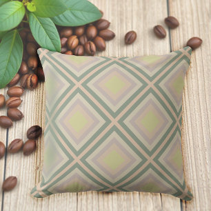 Retro Chic Geometric Lemon Pastel Cushion