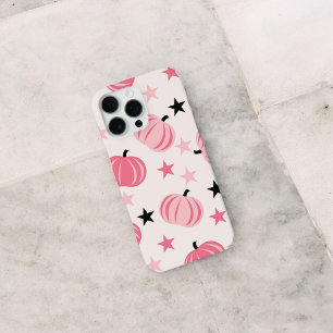 Retro Chic Pink Pumpkin Pattern Whimsical Fall  iPhone 16 Pro Max Case