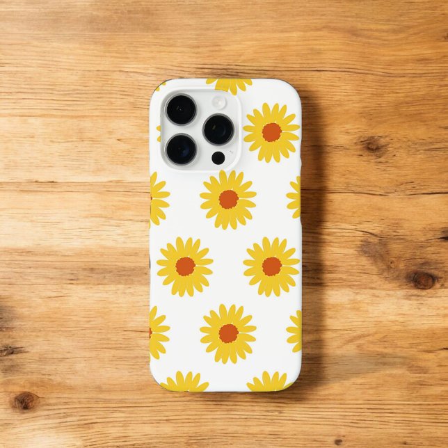 Retro Chic Sunflower Floral Whimsical Spring  Case-Mate iPhone Case (Creator Uploaded)