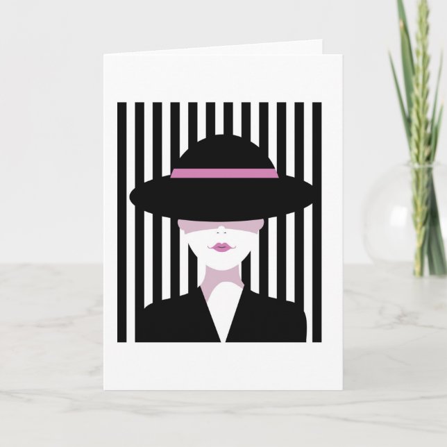 Retro Chic Woman Card (Front)