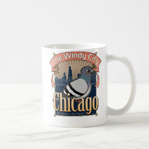 Retro Chicago Pigeon Coffee Mug