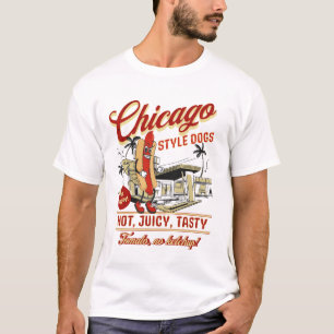 Retro Chicago Style Hot Dogs T-shirt