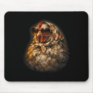 Retro Chicken Farmer Poultry Lover Chicken Costume Mouse Pad