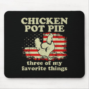 Retro Chicken T E Three Of My Favorite Things Funn Mouse Pad