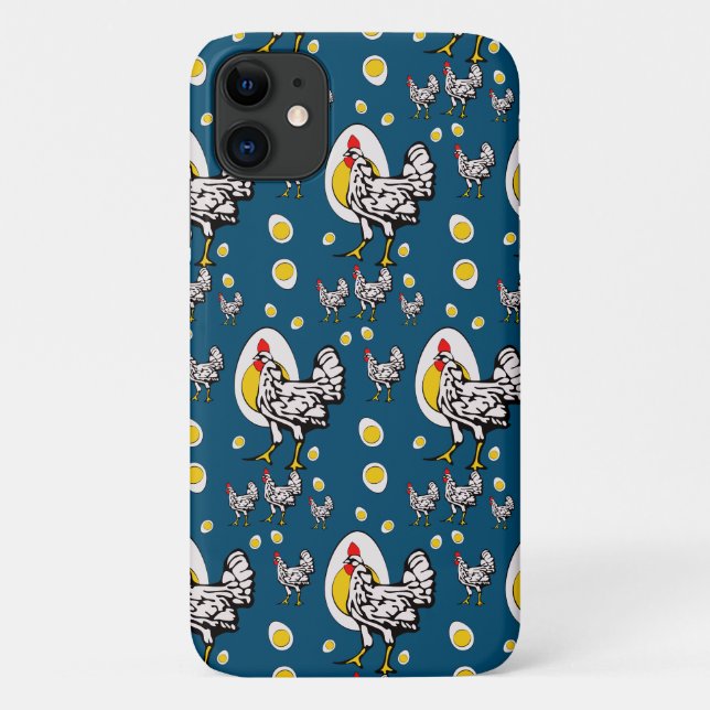 Retro Chickens Case-Mate iPhone Case (Back)