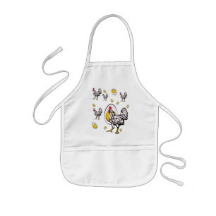 Retro Chickens Kids Apron