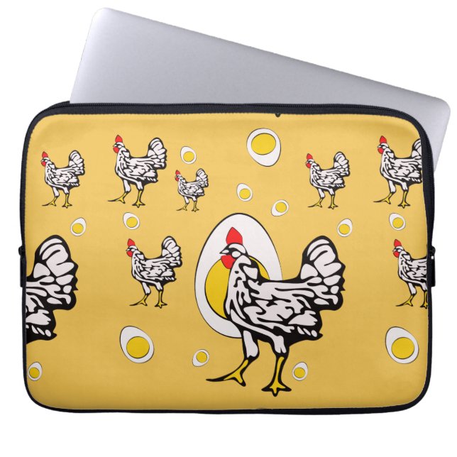 Retro Chickens Laptop Sleeve (Front)