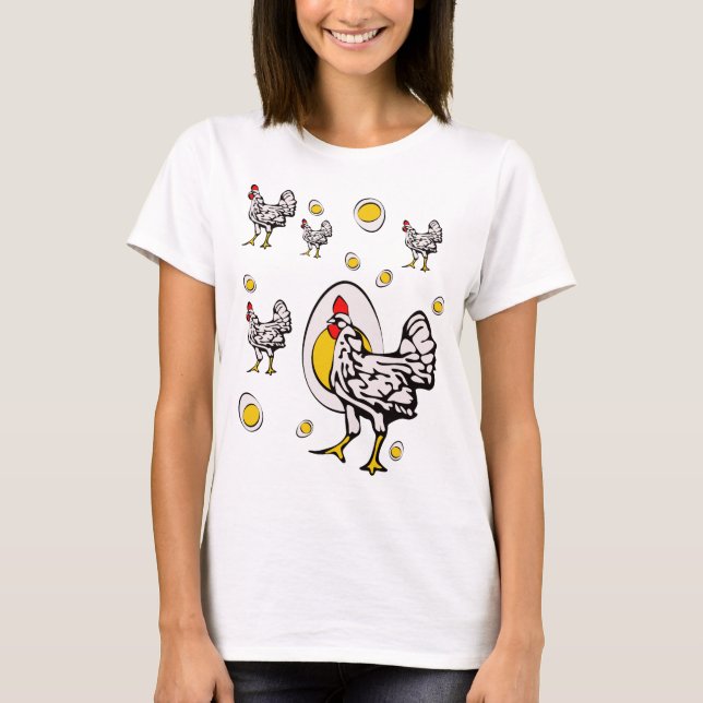 Retro Chickens T-Shirt (Front)