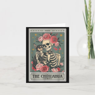 Retro Chihuahua Dog Lover The Moon Halloween Card