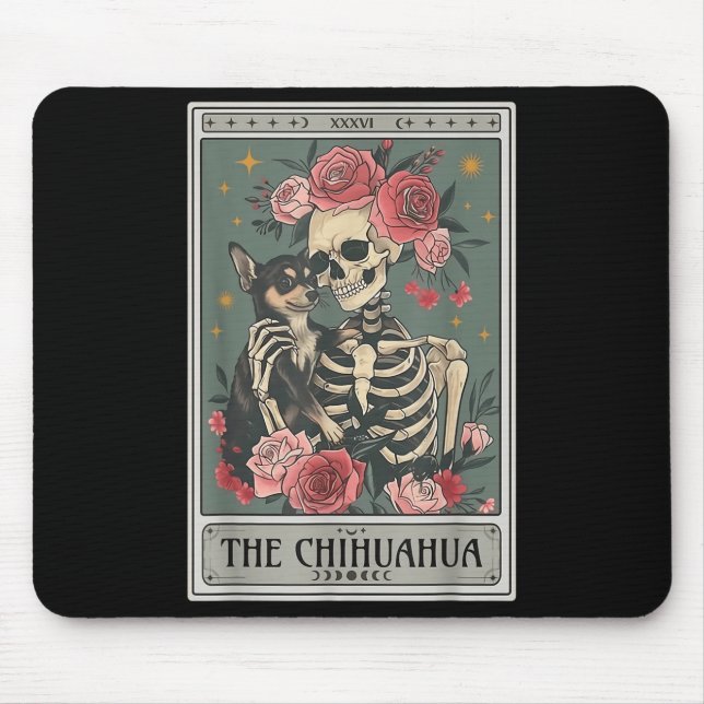 Retro Chihuahua Dog Lover The Moon Halloween , Wom Mouse Pad (Front)