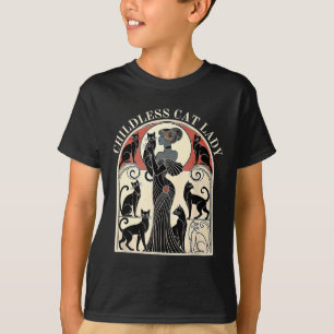 Retro Childless Cat Ladies Cat Karma  T-Shirt