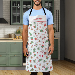 Retro Chillin' With My Snowmies Christmas Apron