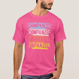 Retro Chimpanzee Chimp Monkey Ape Chimpanzee T-Shirt