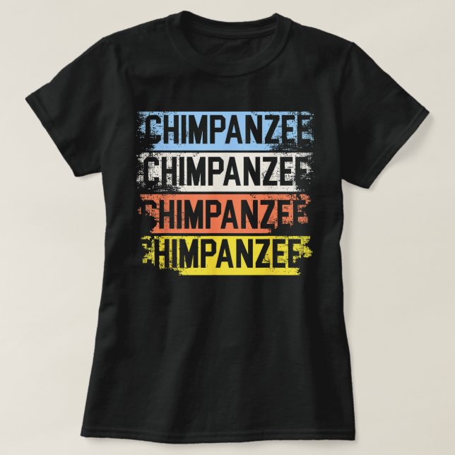 Retro Chimpanzee Chimp Monkey Lover Ape Chimpanzee T-Shirt (Design Front)
