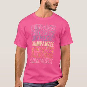 Retro Chimpanzee Monkey Wildlife Animal Zookeeper T-Shirt