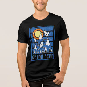 Retro China Peak Mountain Ski Tri-Blend Shirt